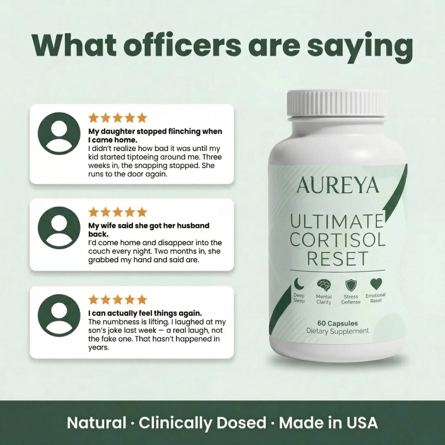 New 10 Compound Formula Ultimate Cortisol Reset Capsules by Aureya™