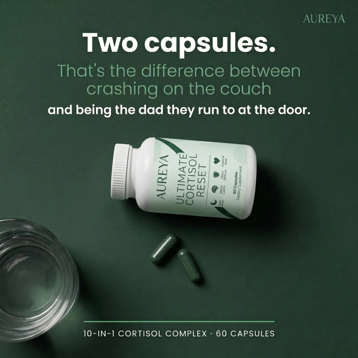 New 10 Compound Formula Ultimate Cortisol Reset Capsules by Aureya™