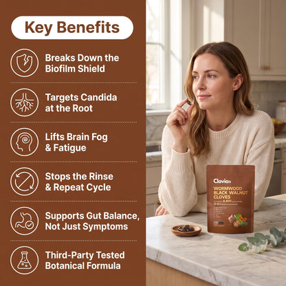 Clovia Wormwood Black Walnut Clove Softgels